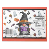 Halloween Gnome Chip Bag Wrappers Party Favorieten Notitieblok (Voorkant)