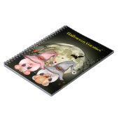 Halloween Gnome Couple Full Moon Notitieboek (Linkerzijde)