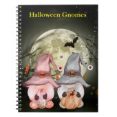 Halloween Gnome Couple Full Moon Notitieboek (Voorkant)