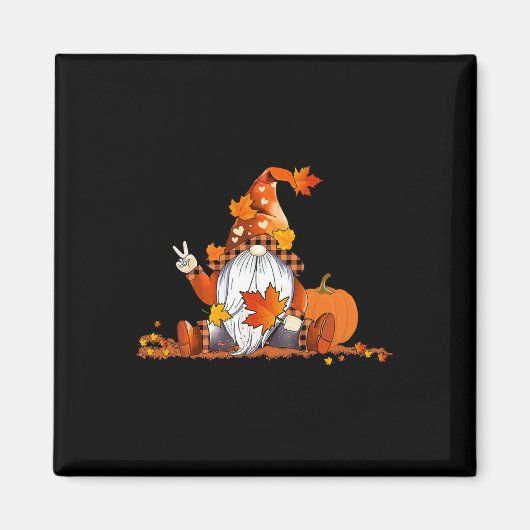 Halloween Gnome Cute Autumn Pumpkin Herfst Holiday Magneet (Voorkant)