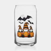 Halloween Gnome Drinkware Set Blikvorm Glas (Achterkant)