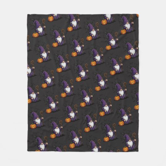 Halloween Gnome Fleece Blanket (Voorkant)