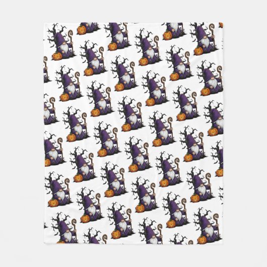 Halloween Gnome Fleece Blanket (Voorkant)