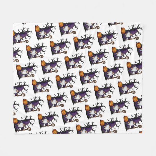 Halloween Gnome Fleece Blanket (Voorkant (Horizontaal))