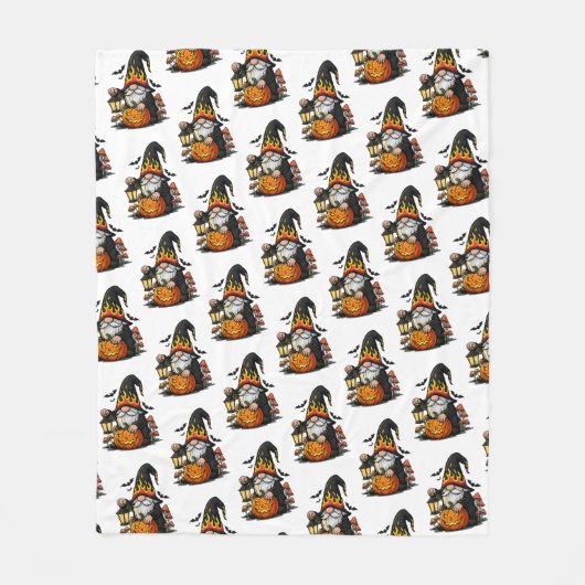 Halloween Gnome Fleece Blanket (Voorkant)