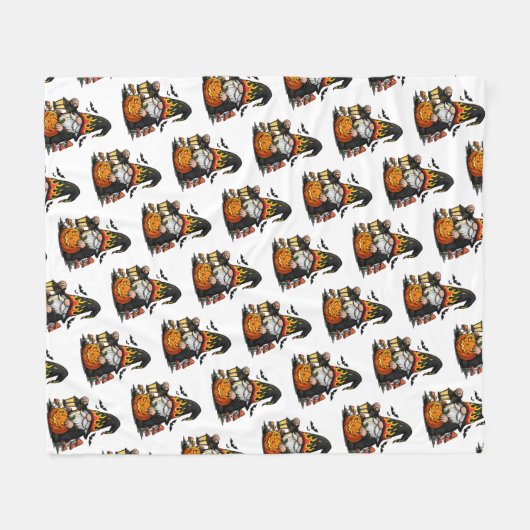 Halloween Gnome Fleece Blanket (Voorkant (Horizontaal))