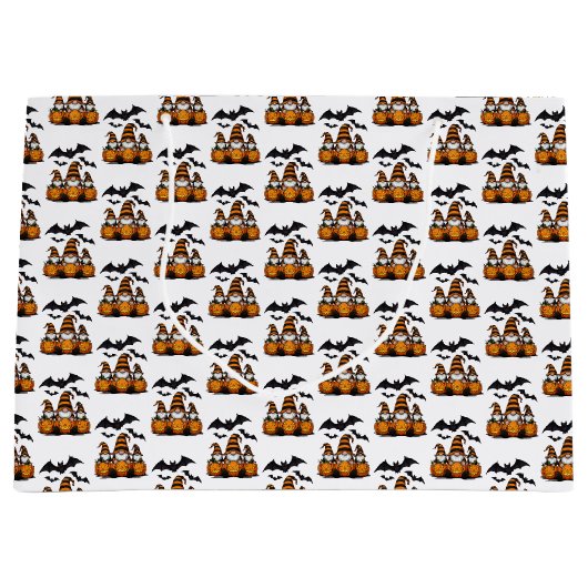 Halloween Gnome Gift Bag Groot Cadeauzakje (Voorkant)