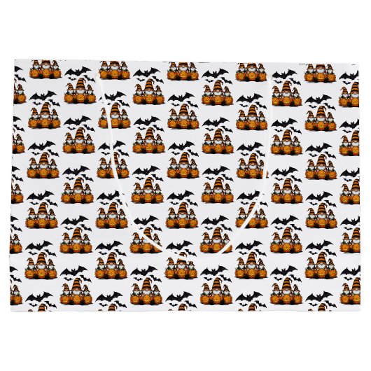 Halloween Gnome Gift Bag Groot Cadeauzakje (Achterkant)