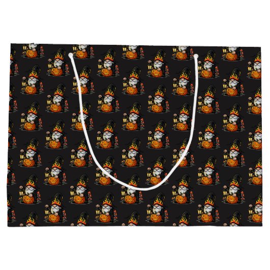Halloween Gnome Gift Bag Groot Cadeauzakje (Achterkant)