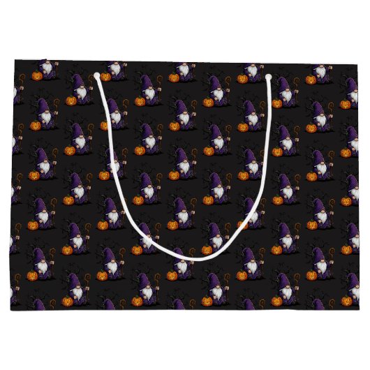 Halloween Gnome Gift Bag Groot Cadeauzakje (Achterkant)