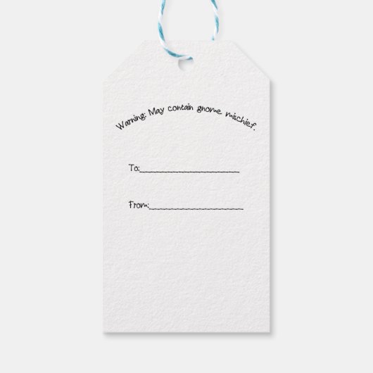 Halloween Gnome Gift Tag Cadeaulabel (Achterkant)