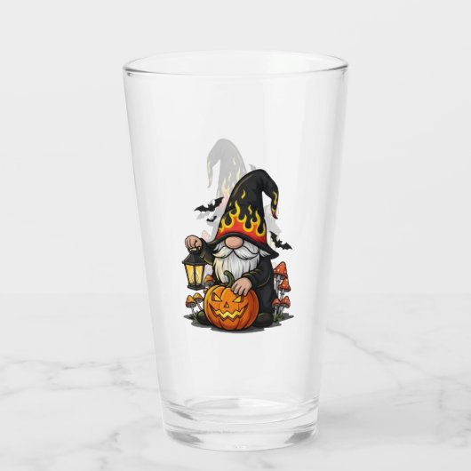 Halloween Gnome Glass Cup Glas (Achterkant)