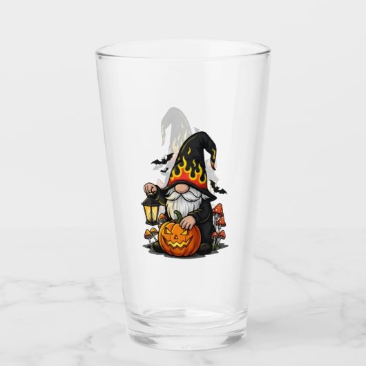 Halloween Gnome Glass Cup Glas (Voorkant)