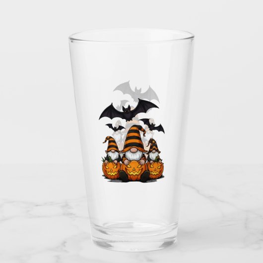 Halloween Gnome Glass Cup Glas (Voorkant)