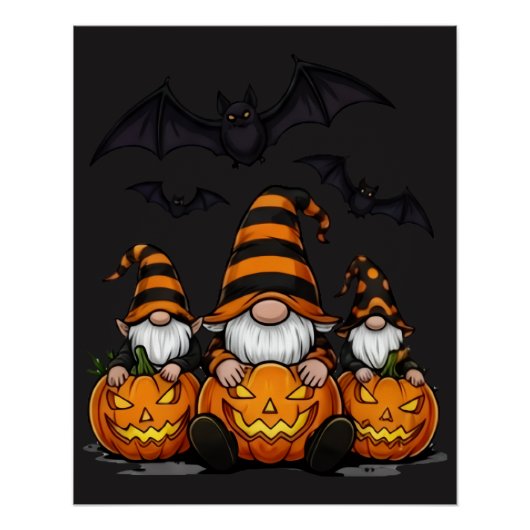 Halloween Gnome Glossy Poster (Voorkant)