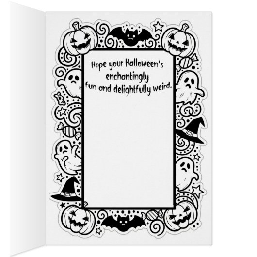 Halloween Gnome Greeting Card (Binnen (Rechts))