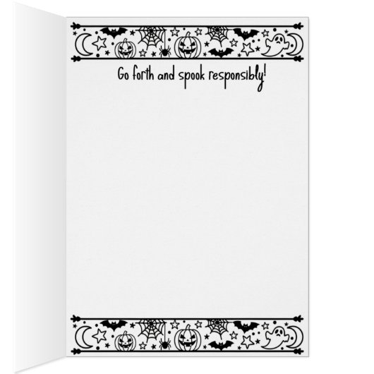 Halloween Gnome Greeting Card (Binnen (Rechts))