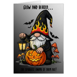 Halloween Gnome Greeting Card