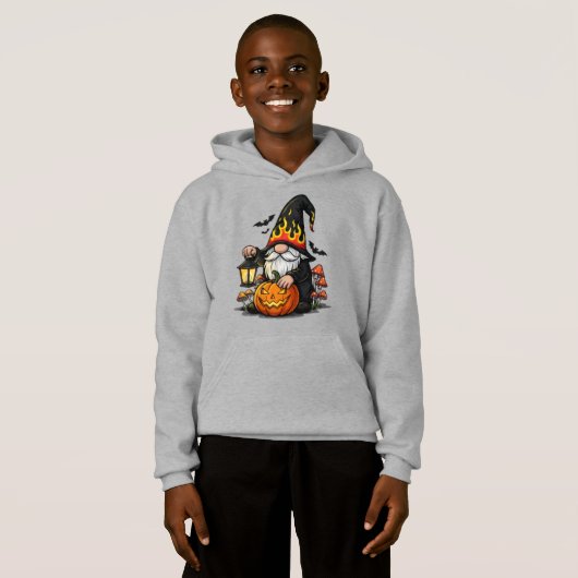 Halloween Gnome Kids Pullover Hoodie (Voorkant volledig)