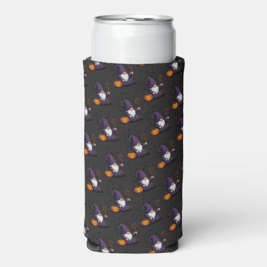Halloween Gnome Koozie (Seltzer Voorkant)