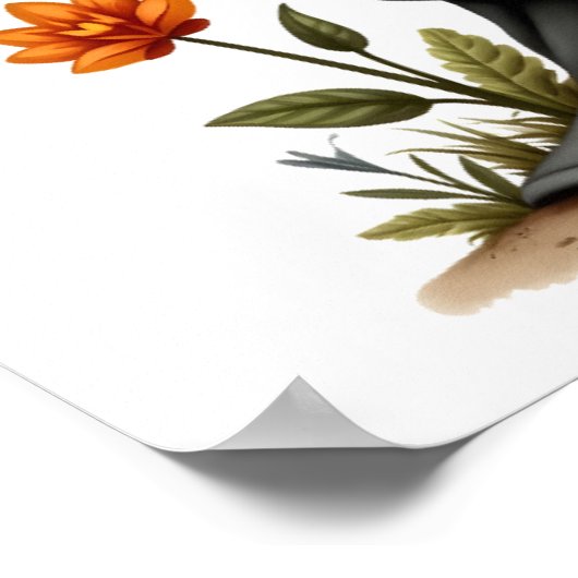 Halloween Gnome met schedel Poster (Hoek)