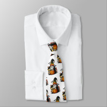 Halloween Gnome Neck Tie