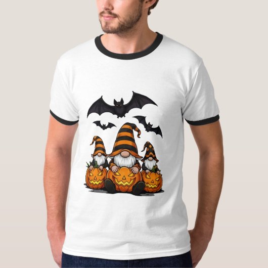 Halloween Gnome Ringer T-Shirt (Voorkant)