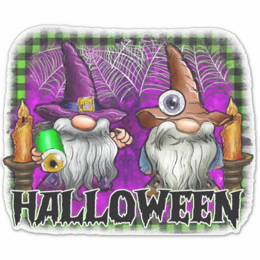 Halloween Gnome  Sticker (Voorkant)