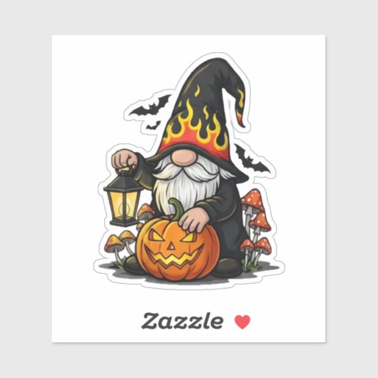Halloween Gnome Sticker (Vel)
