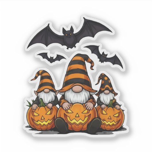 Halloween Gnome Sticker (Voorkant)