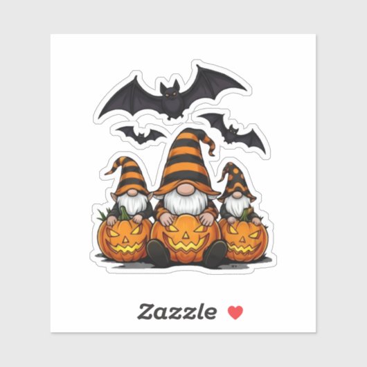 Halloween Gnome Sticker (Vel)