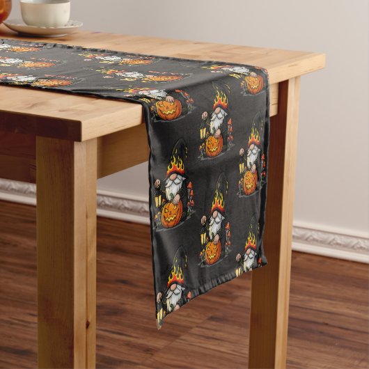 Halloween Gnome Table Runner Korte Tafelloper (Voorbeeld)