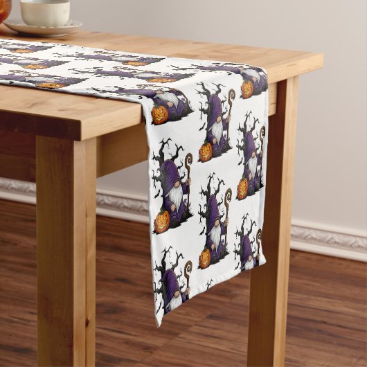 Halloween Gnome Table Runner Korte Tafelloper (Voorbeeld)