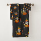 Halloween Gnome Towel Set Bad Handdoek (Insitu)