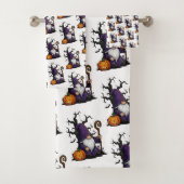 Halloween Gnome Towel Set Bad Handdoek (Insitu)