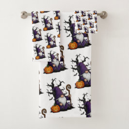Halloween Gnome Towel Set Bad Handdoek