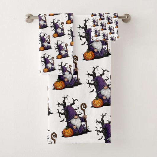 Halloween Gnome Towel Set Bad Handdoek (Insitu)