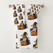 Halloween Gnome Towel Set Bad Handdoek (Insitu)