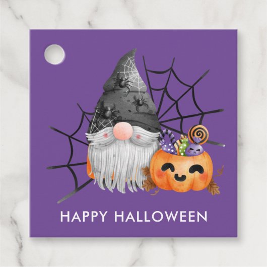 Halloween Gnome Trick or treat Bedankjes Labels (Voorkant)
