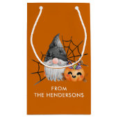 Halloween Gnome Trick or treat Klein Cadeauzakje (Achterkant)