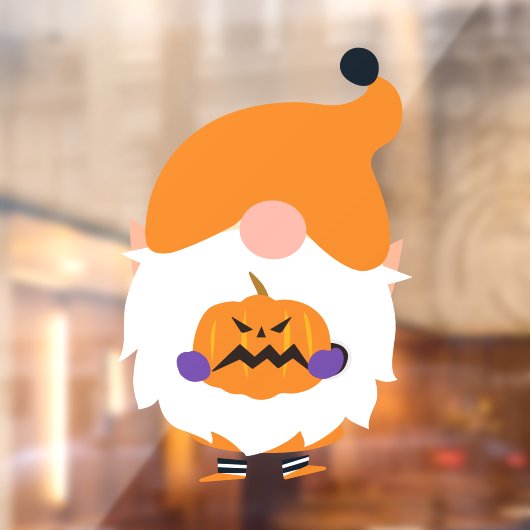 Halloween Gnome Window Cling Raamsticker (Vel 2)