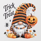 Halloween Gnome Window Cling Raamsticker (Vel)