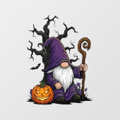 Halloween Gnome Window Cling Raamsticker (Vel)