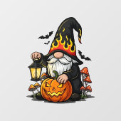 Halloween Gnome Window Cling Raamsticker (Vel)