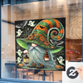 Halloween Gnome Window Cling Raamsticker (Cafe Raam)