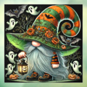 Halloween Gnome Window Cling Raamsticker (Vel 3)