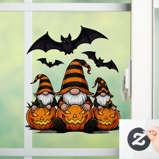 Halloween Gnome Window Cling Raamsticker (Huis)