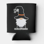 Halloween Gnome Witch White Hair Black Pet Blikjeskoeler (Voorkant)