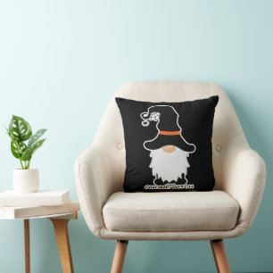 Halloween Gnome Witch White Hair Black Pet Kussen
