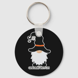 Halloween Gnome Witch White Hair Black Pet Sleutelhanger